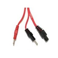 Cable Conexión 6 pins y Banana 2mm. Rojo
