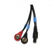 Cable Compex 6 Pins SNAP Negro/Azul
