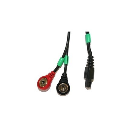 Cable Compex 6 Pins SNAP Negro/Verde