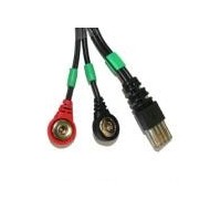 Cable Compex 8 Pins SNAP Negro/Verde