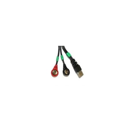 Cable Compex 8 Pins SNAP Negro/Verde