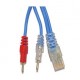 Cable Conexión 8 pins y Banana 2mm. Azul