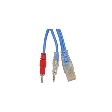 Cable Conexión 8 pins y Banana 2mm. Azul