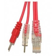 Cable Conexión 8 pins y Banana 2mm.Rojo