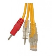 Cable Conexión 8 pins y Banana 2mm.Amarillo